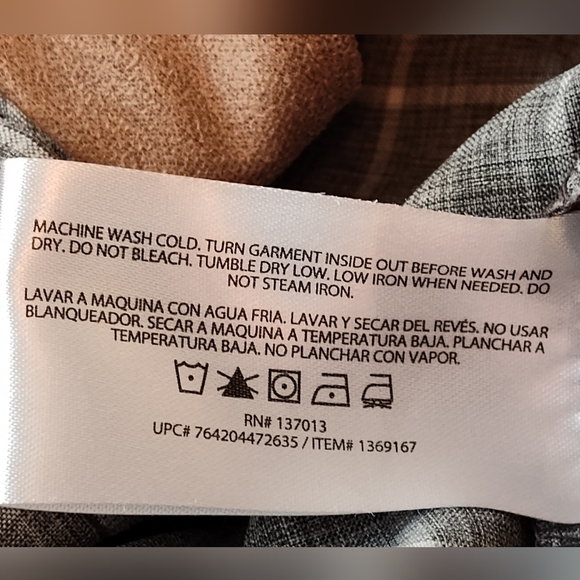 Orvis Men's Gray Plaid Checkered Short Sleeve Button Up Shirt | Size Large - Picture 6 of 6